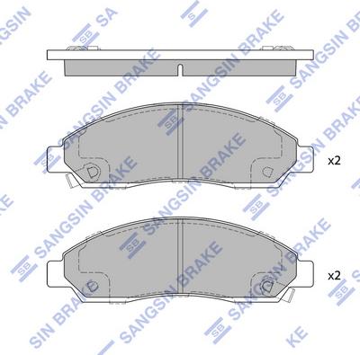 Hi-Q SP1408 - Kit de plaquettes de frein, frein à disque cwaw.fr