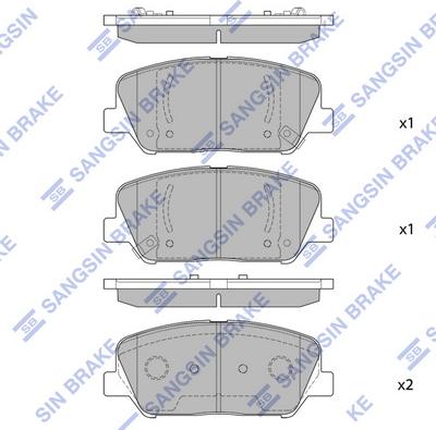 Hi-Q SP1403 - Kit de plaquettes de frein, frein à disque cwaw.fr