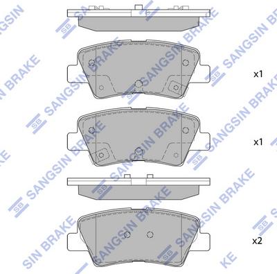 Hi-Q SP1407 - Kit de plaquettes de frein, frein à disque cwaw.fr