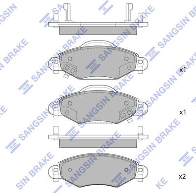 Hi-Q SP1419 - Kit de plaquettes de frein, frein à disque cwaw.fr