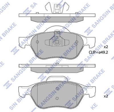 Hi-Q SP1414 - Kit de plaquettes de frein, frein à disque cwaw.fr