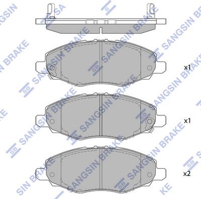 Hi-Q SP1412 - Kit de plaquettes de frein, frein à disque cwaw.fr