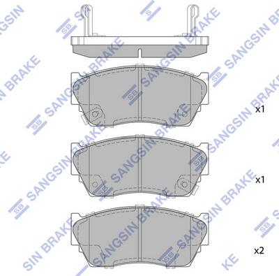 Hi-Q SP1489 - Kit de plaquettes de frein, frein à disque cwaw.fr