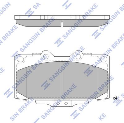 Hi-Q SP1486 - Kit de plaquettes de frein, frein à disque cwaw.fr