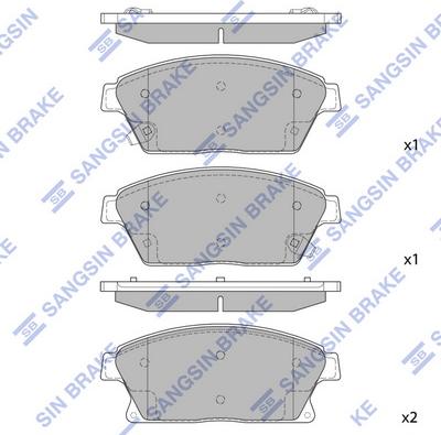 Hi-Q SP1480 - Kit de plaquettes de frein, frein à disque cwaw.fr