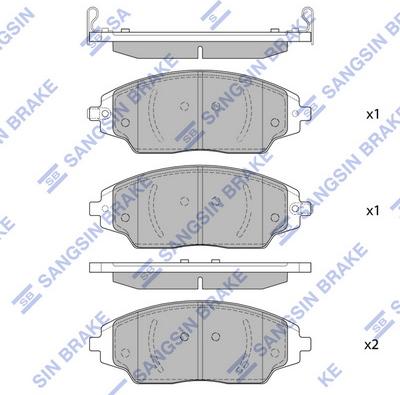 Hi-Q SP1481 - Kit de plaquettes de frein, frein à disque cwaw.fr