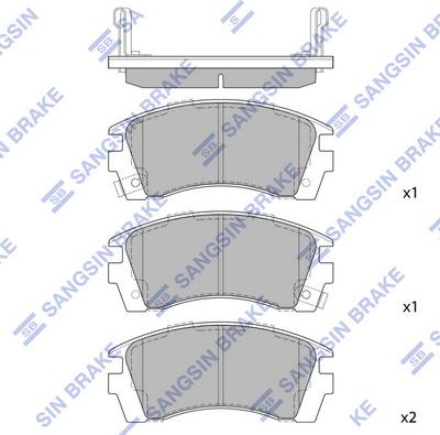 Hi-Q SP1488 - Kit de plaquettes de frein, frein à disque cwaw.fr