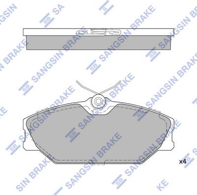 Hi-Q SP1483A - Kit de plaquettes de frein, frein à disque cwaw.fr