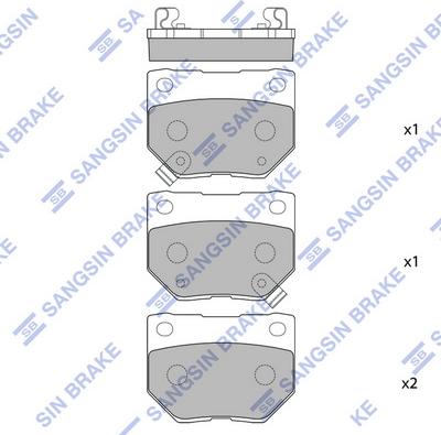 Hi-Q SP1487 - Kit de plaquettes de frein, frein à disque cwaw.fr