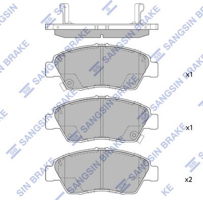 Hi-Q SP1435 - Kit de plaquettes de frein, frein à disque cwaw.fr