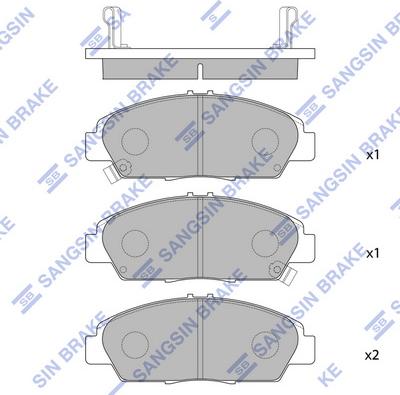 Hi-Q SP1431 - Kit de plaquettes de frein, frein à disque cwaw.fr