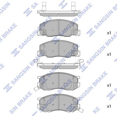 Hi-Q SP1433 - Kit de plaquettes de frein, frein à disque cwaw.fr