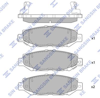 Hi-Q SP1432 - Kit de plaquettes de frein, frein à disque cwaw.fr