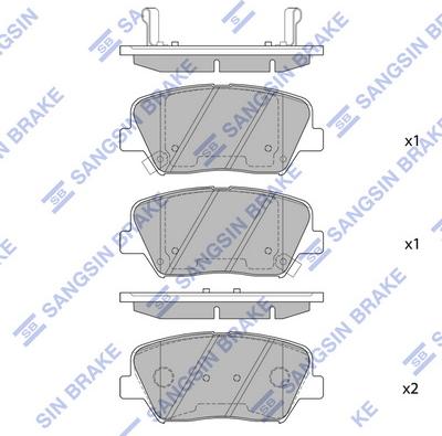 Hi-Q SP1424 - Kit de plaquettes de frein, frein à disque cwaw.fr