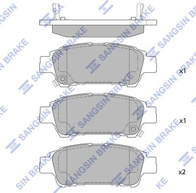 Hi-Q SP1423 - Kit de plaquettes de frein, frein à disque cwaw.fr