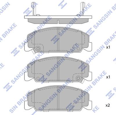 Hi-Q SP1427 - Kit de plaquettes de frein, frein à disque cwaw.fr