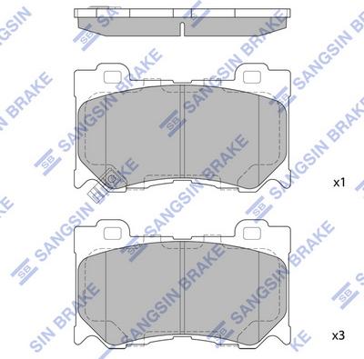 Hi-Q SP1471 - Kit de plaquettes de frein, frein à disque cwaw.fr