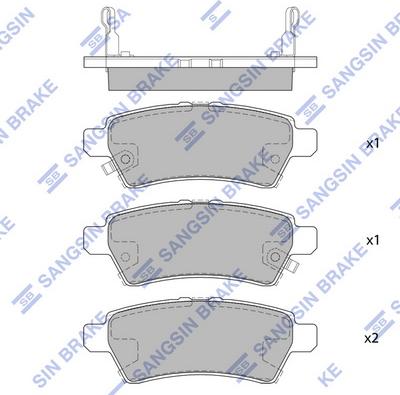 Hi-Q SP1477 - Kit de plaquettes de frein, frein à disque cwaw.fr