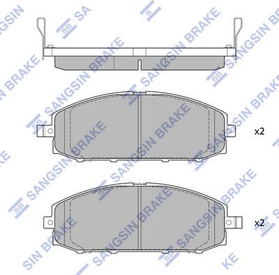 Hi-Q SP1599 - Kit de plaquettes de frein, frein à disque cwaw.fr