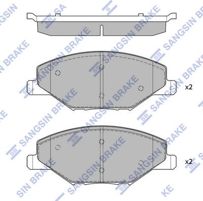 Hi-Q SP1595 - Kit de plaquettes de frein, frein à disque cwaw.fr