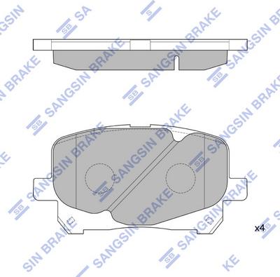 Hi-Q SP1591 - Kit de plaquettes de frein, frein à disque cwaw.fr