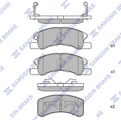 Hi-Q SP1593 - Kit de plaquettes de frein, frein à disque cwaw.fr