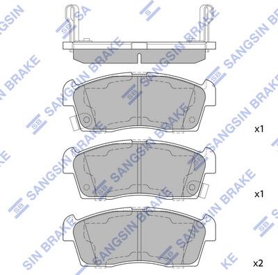 Hi-Q SP1592A - Kit de plaquettes de frein, frein à disque cwaw.fr