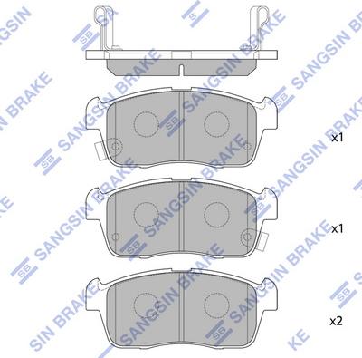 Hi-Q SP1549 - Kit de plaquettes de frein, frein à disque cwaw.fr