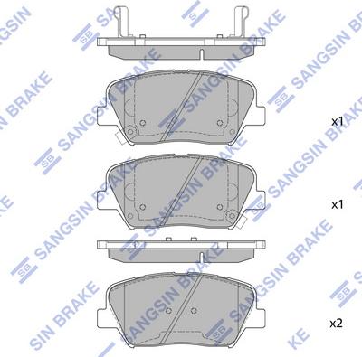 Hi-Q SP1545 - Kit de plaquettes de frein, frein à disque cwaw.fr