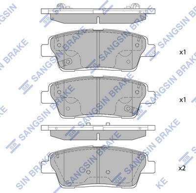 Hi-Q SP1546A - Kit de plaquettes de frein, frein à disque cwaw.fr