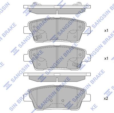 Hi-Q SP1546 - Kit de plaquettes de frein, frein à disque cwaw.fr