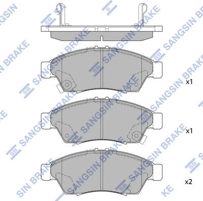 Hi-Q SP1541 - Kit de plaquettes de frein, frein à disque cwaw.fr