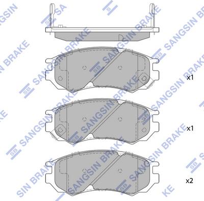 Hi-Q SP1542 - Kit de plaquettes de frein, frein à disque cwaw.fr