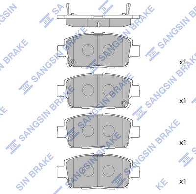 Hi-Q SP1555 - Kit de plaquettes de frein, frein à disque cwaw.fr