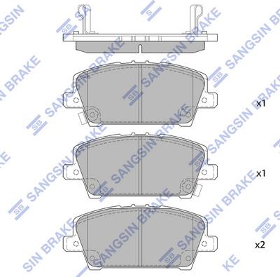 Hi-Q SP1569 - Kit de plaquettes de frein, frein à disque cwaw.fr