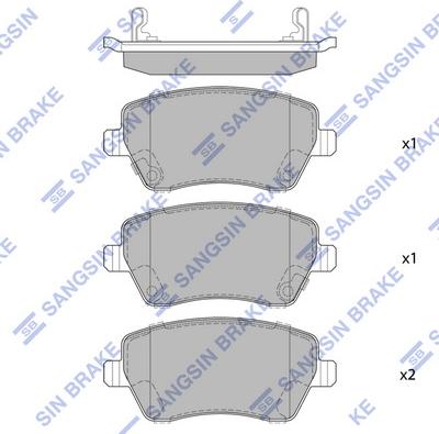 Hi-Q SP1564 - Kit de plaquettes de frein, frein à disque cwaw.fr