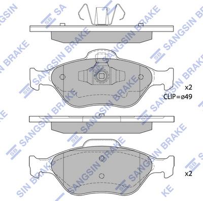 Hi-Q SP1565 - Kit de plaquettes de frein, frein à disque cwaw.fr