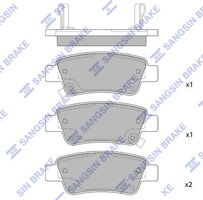 Hi-Q SP1568 - Kit de plaquettes de frein, frein à disque cwaw.fr