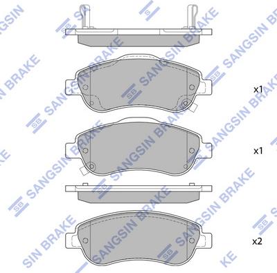 Hi-Q SP1567 - Kit de plaquettes de frein, frein à disque cwaw.fr