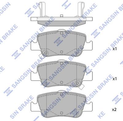 Hi-Q SP1501 - Kit de plaquettes de frein, frein à disque cwaw.fr