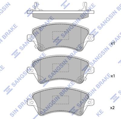 Hi-Q SP1502 - Kit de plaquettes de frein, frein à disque cwaw.fr