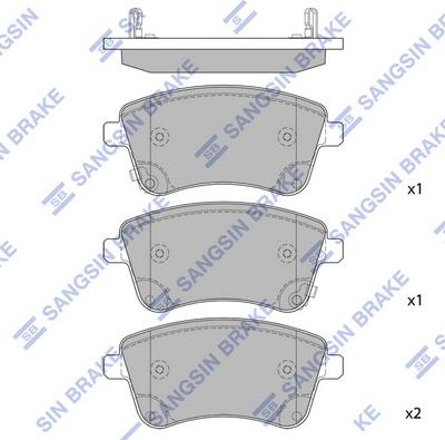 Hi-Q SP1515 - Kit de plaquettes de frein, frein à disque cwaw.fr