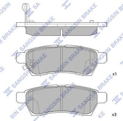 Hi-Q SP1513 - Kit de plaquettes de frein, frein à disque cwaw.fr