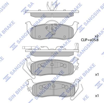 Hi-Q SP1512 - Kit de plaquettes de frein, frein à disque cwaw.fr