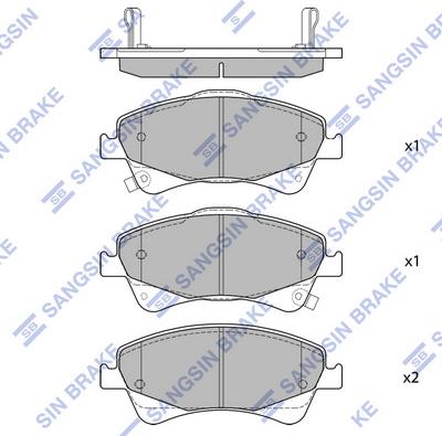 Hi-Q SP1580 - Kit de plaquettes de frein, frein à disque cwaw.fr