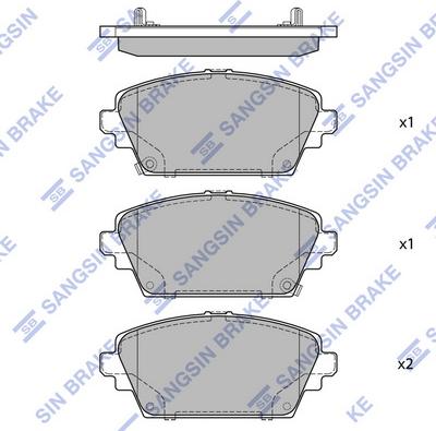 Hi-Q SP1582A - Kit de plaquettes de frein, frein à disque cwaw.fr