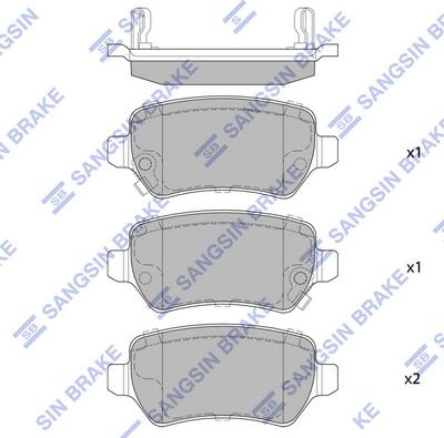 Hi-Q SP1536 - Kit de plaquettes de frein, frein à disque cwaw.fr