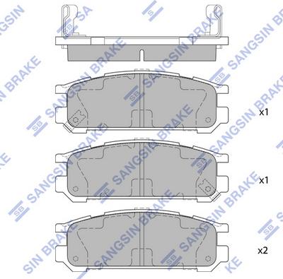 Hi-Q SP1537 - Kit de plaquettes de frein, frein à disque cwaw.fr