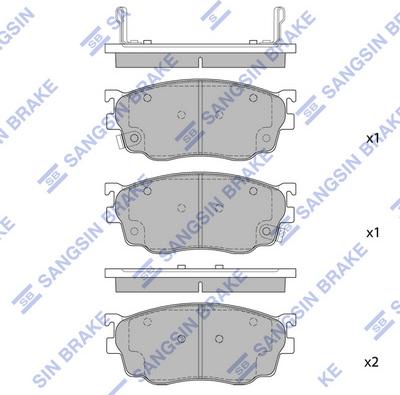 Hi-Q SP1529 - Kit de plaquettes de frein, frein à disque cwaw.fr