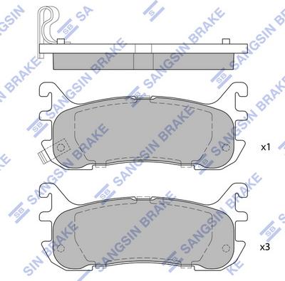 Hi-Q SP1521 - Kit de plaquettes de frein, frein à disque cwaw.fr